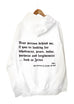 GOOD NEWS CARRIER WHITE PULLOVER HOODIE