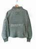 BELIEVE ACID WASH ASH JADE FLEECE CROPPED JACKET