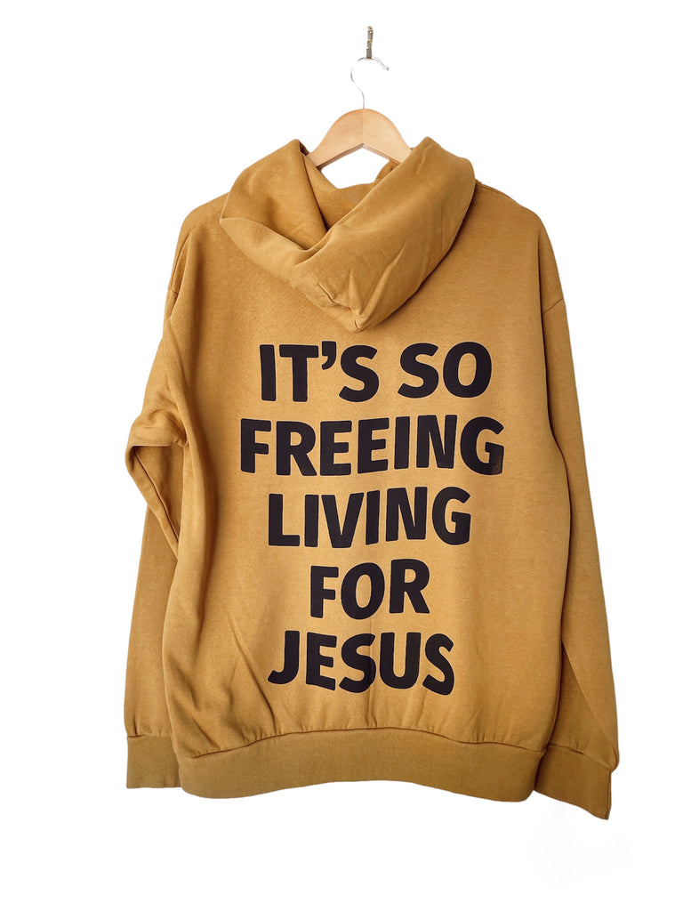 IT'S SO FREEING LIVING FOR JESUS PEANUT BUTTER URBAN HOODIE