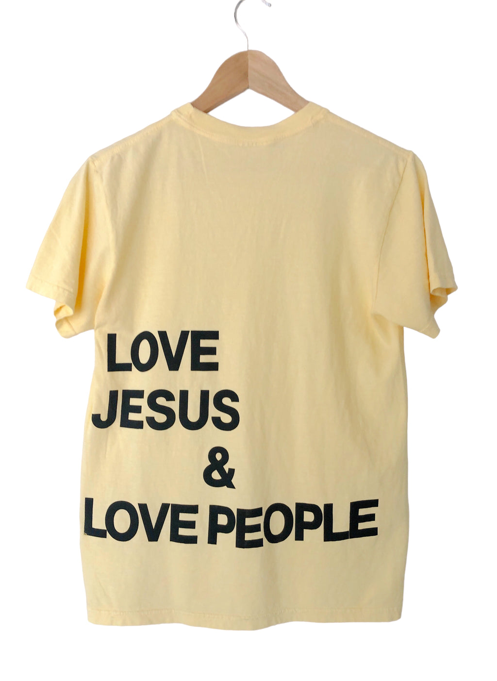 LOVE JESUS & LOVE PEOPLE BUTTER SLEEVE T-SHIRT