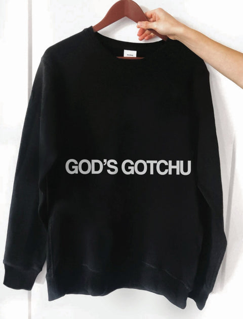 GOD'S GOTCHU BLACK PULLOVER