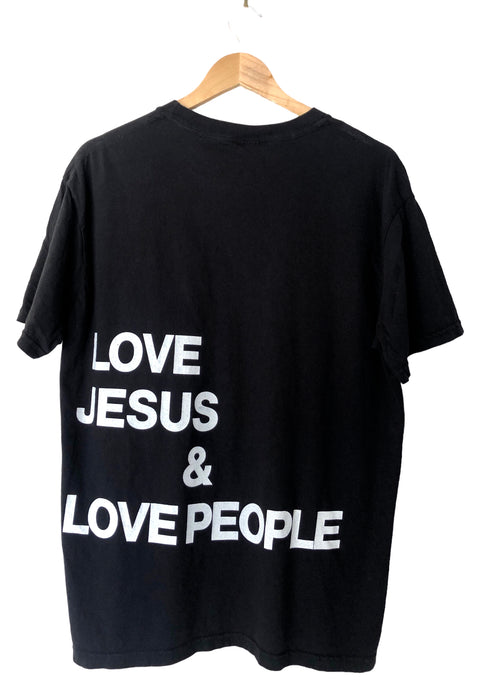 LOVE JESUS & LOVE PEOPLE BLACK SLEEVE T-SHIRT