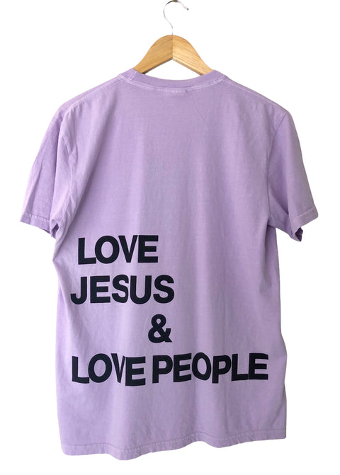 LOVE JESUS & LOVE PEOPLE ORCHID SLEEVE T-SHIRT