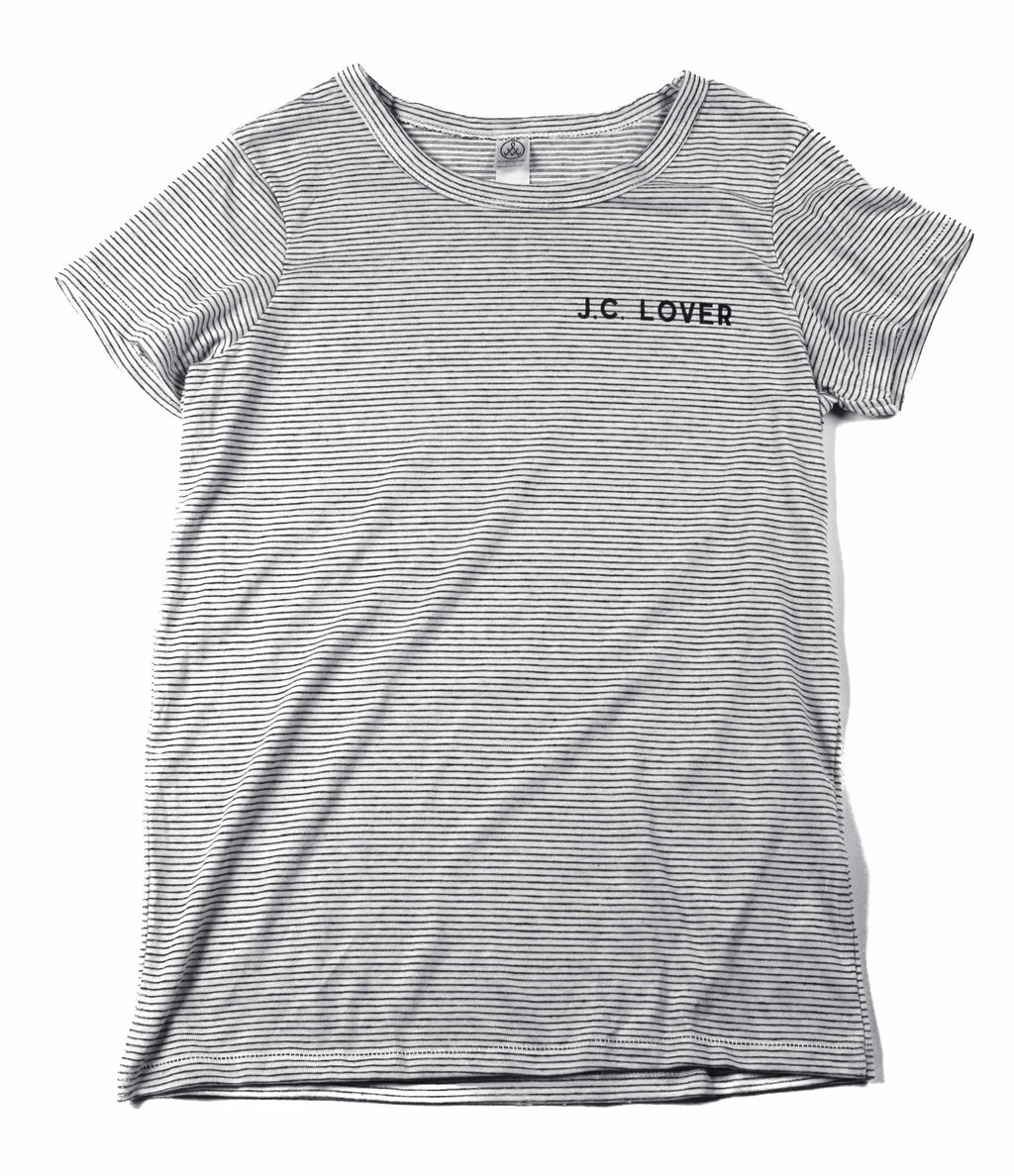 J.C. LOVER STRIPED WOMAN'S FITTED T-SHIRT