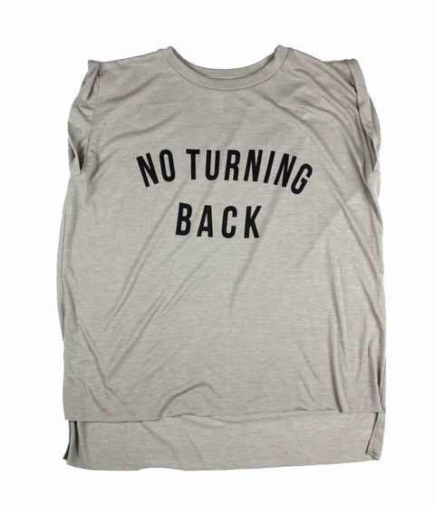 NO TURNING BACK CONCRETE WOMEN'S ROLLED SLEEVE MUSCLE T-SHIRT
