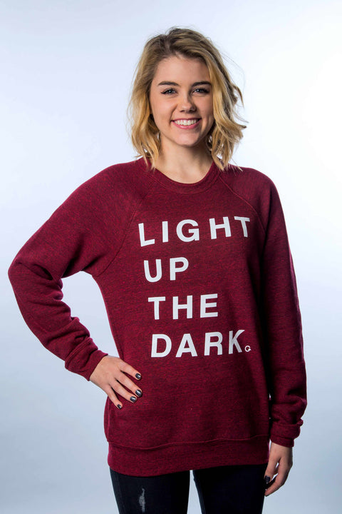 Light Up The Dark Cranberry Crewneck Sweatshirt