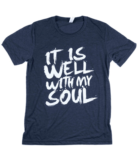 IT IS WELL NAVY T-SHIRT