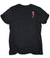 HE ROSE BLACK ROLLED SLEEVE T-SHIRT
