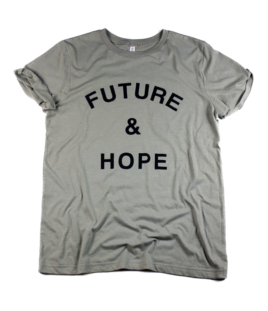 FUTURE & HOPE CONCRETE ROLLED SLEEVE T-SHIRT