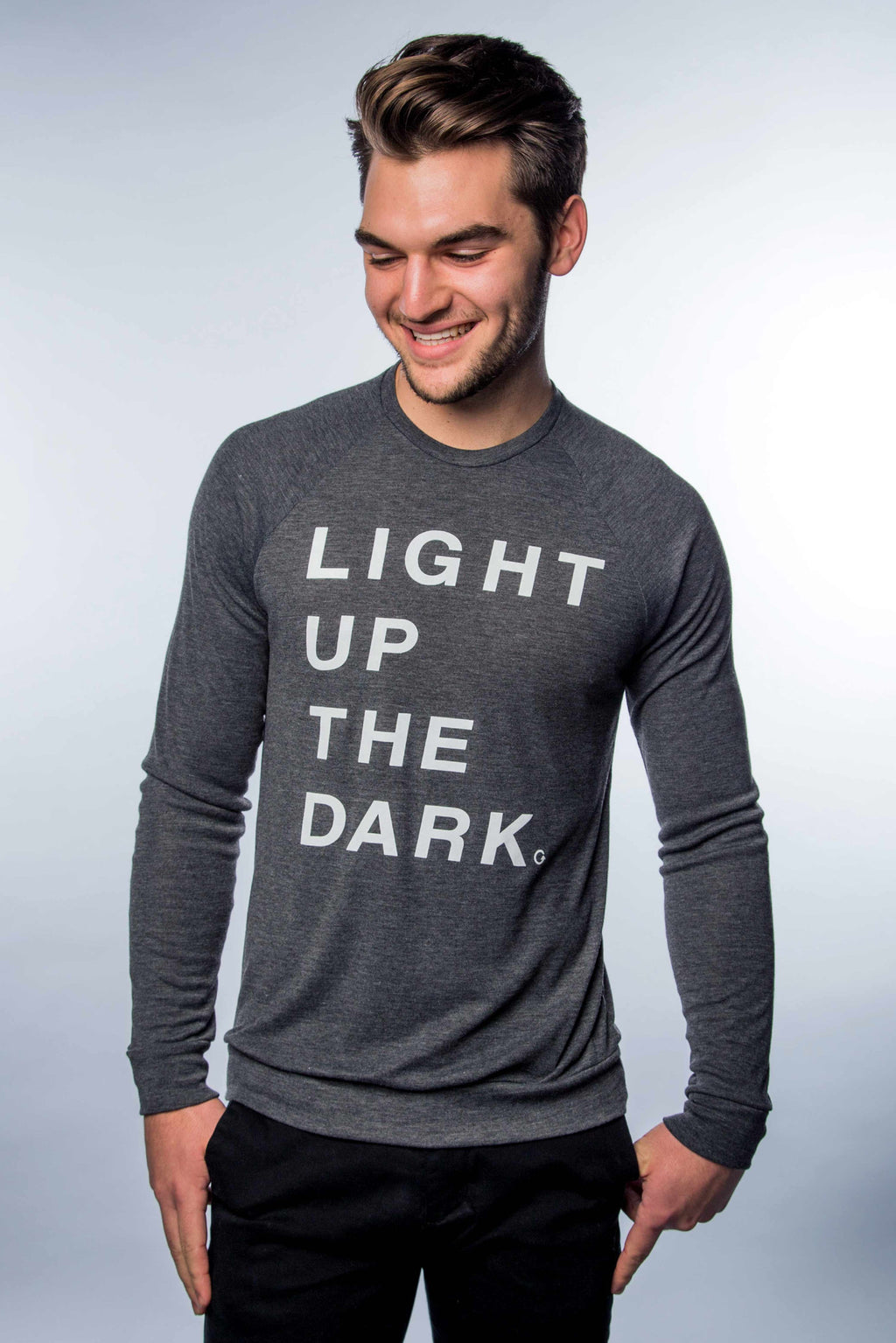 Light Up The Dark Gray Ligthweight Sweater