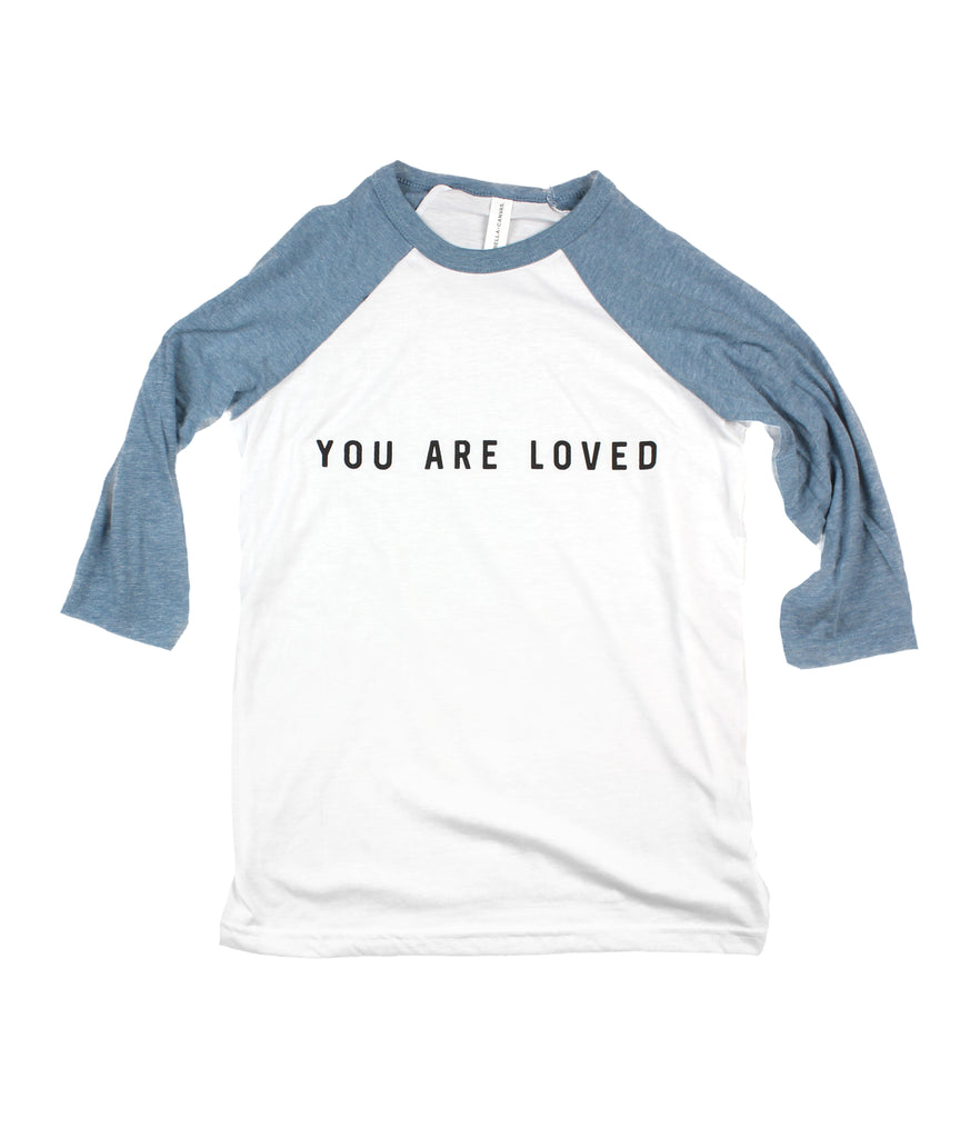 YOU ARE LOVED TODDLER BASEBALL TEE