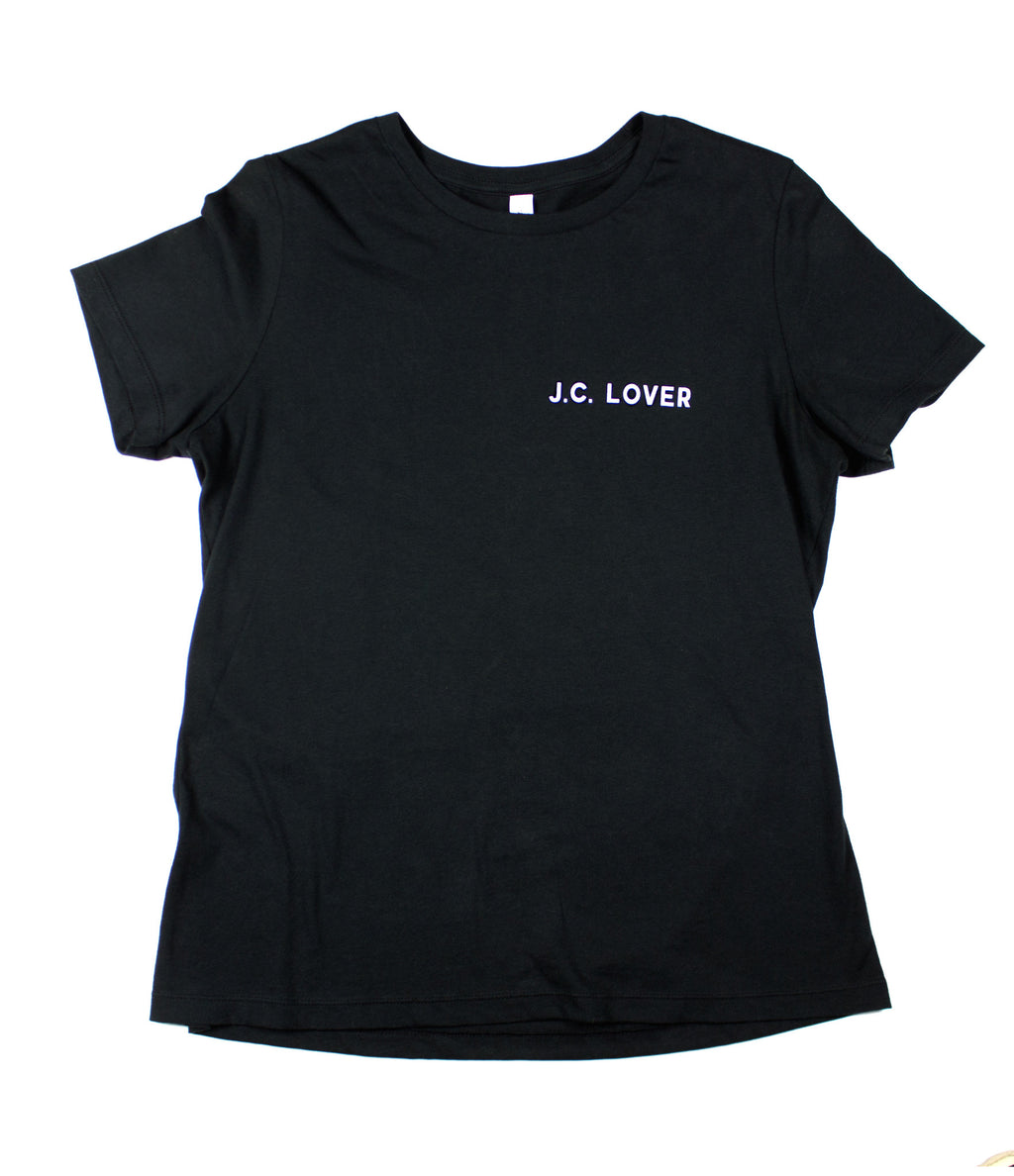 J.C. LOVER BLACK WOMEN'S RELAXED T-SHIRT