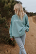 YOU ARE LOVED SEAFOAM CORDUROY PULLOVER
