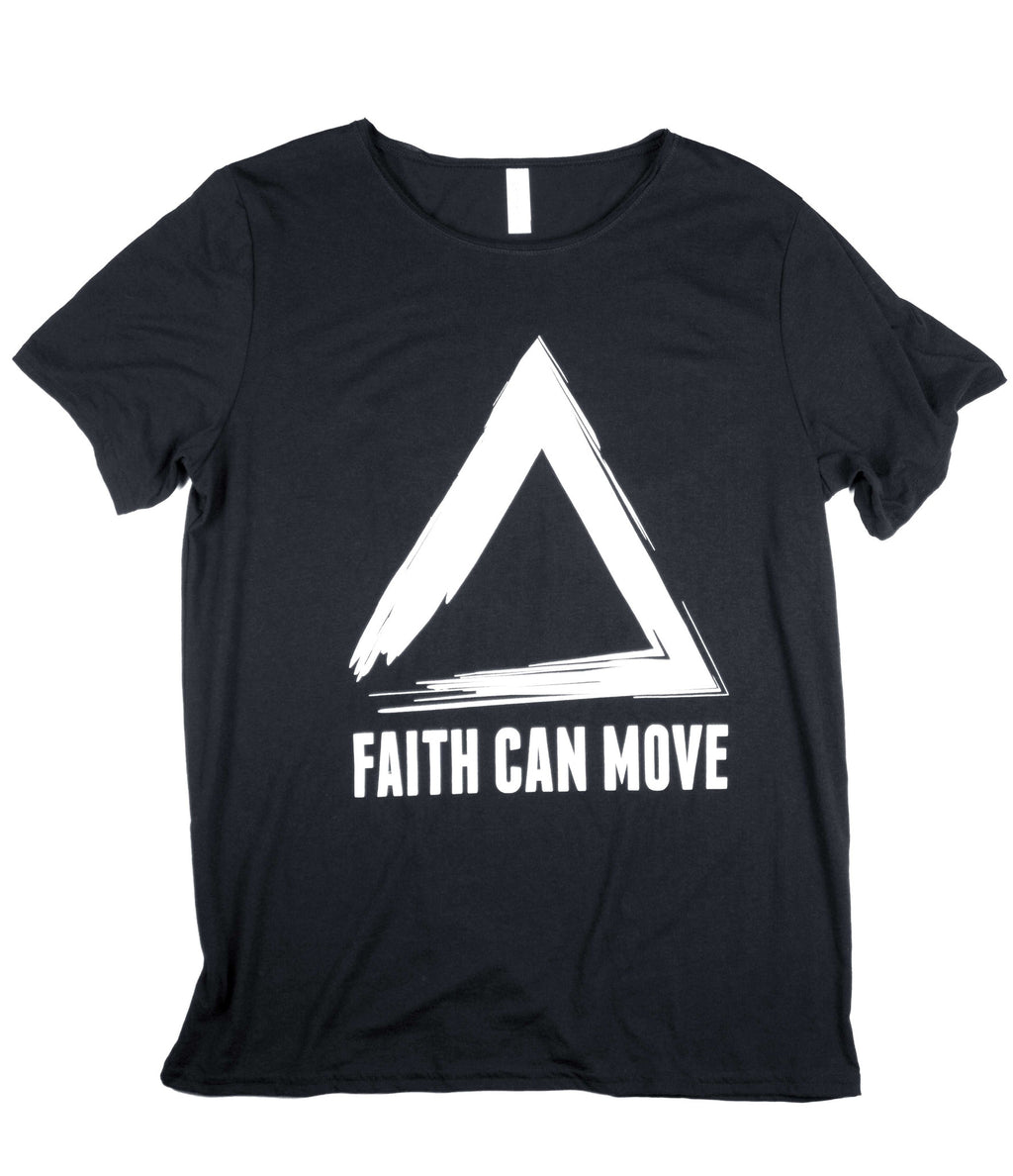 FAITH CAN MOVE MOUNTAINS BLACK T-SHIRT