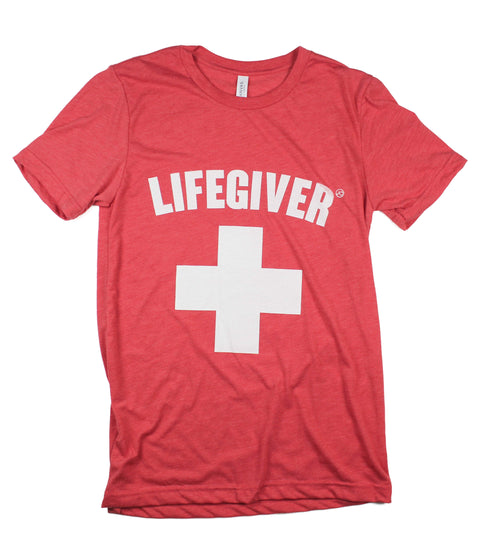 LIVEGIVER HEATHER RED T-SHIRT