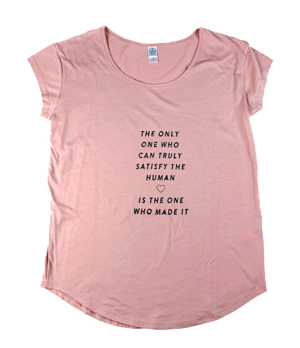 TRULY SATISFY BLUSH WOMEN'S SWOOP NECK T-SHIRT