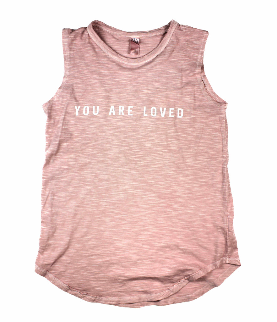 YOU ARE LOVED BLUSH DYED WOMEN'S SLEEVELESS TANK
