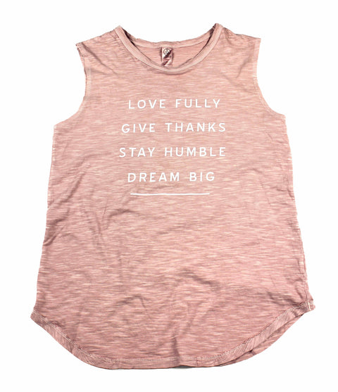 WORDS TO LIVE BY BLUSH DYED WOMEN'S SLEEVELESS TANK