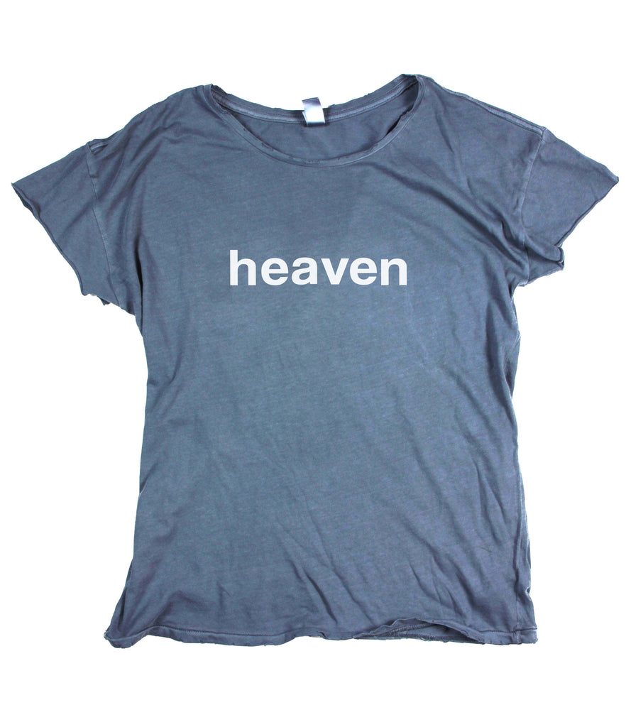 HEAVEN IT'S REAL NAVY DISTRESSED T-SHIRT