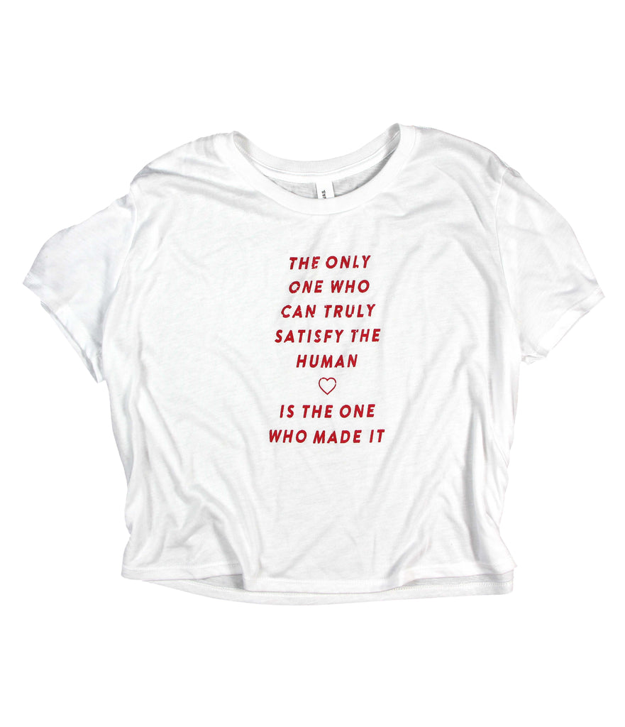 TRULY SATISFY RED LETTER ♡ WOMEN'S CROP T-SHIRT