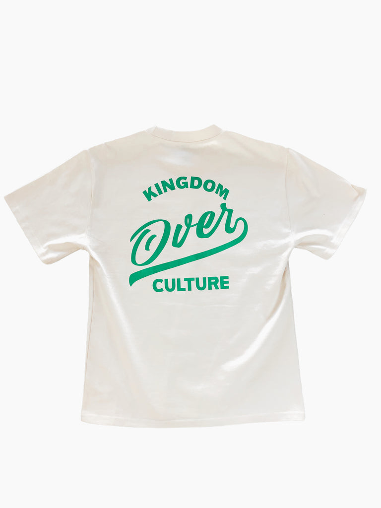KINGDOM OVER CULTURE VINTAGE WHITE SLEEVE T-SHIRT