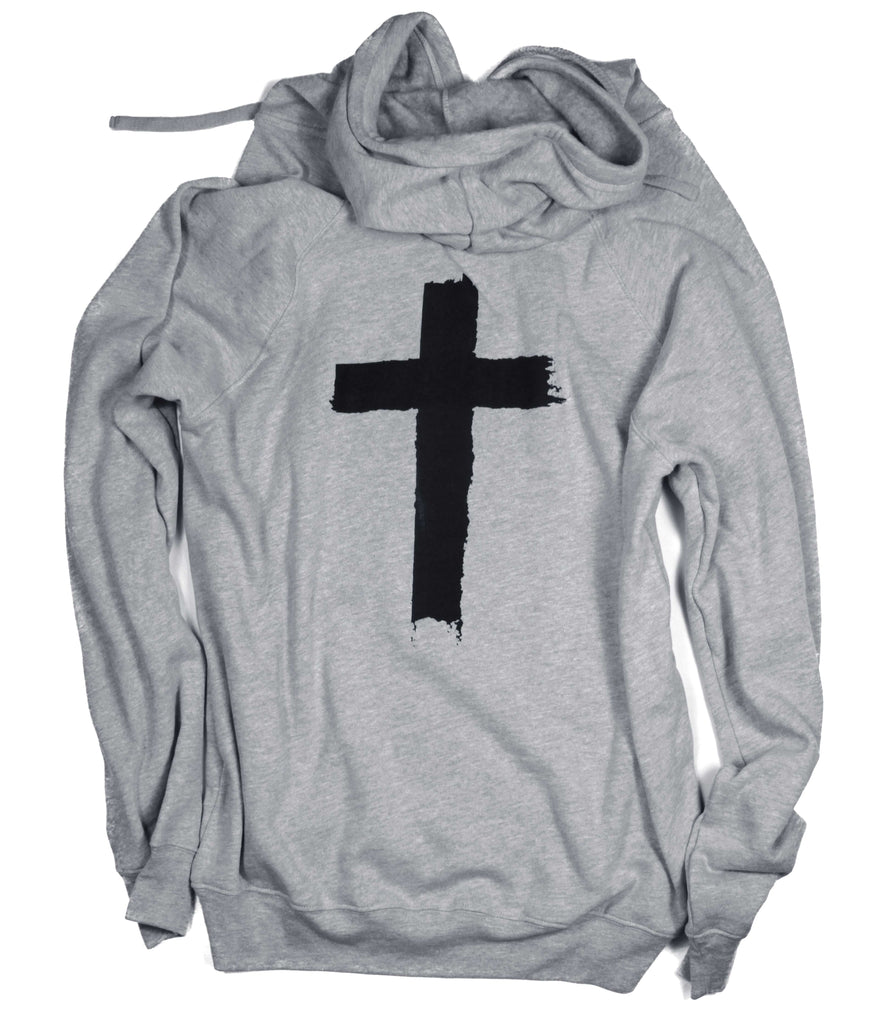 YOU ARE LOVED CROSS GRAY CROSSOVER HOODIE