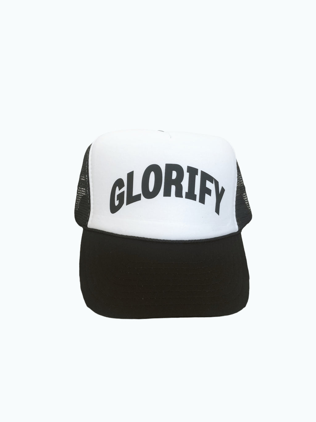 GLORIFY WHITE/BLACK TRUCKER HAT