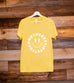THE BEST IS YET TO COME YELLOW/WHITE SLEEVE T-SHIRT
