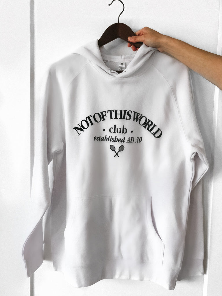 NOT OF THIS WORLD CLUB WHITE HOODIE