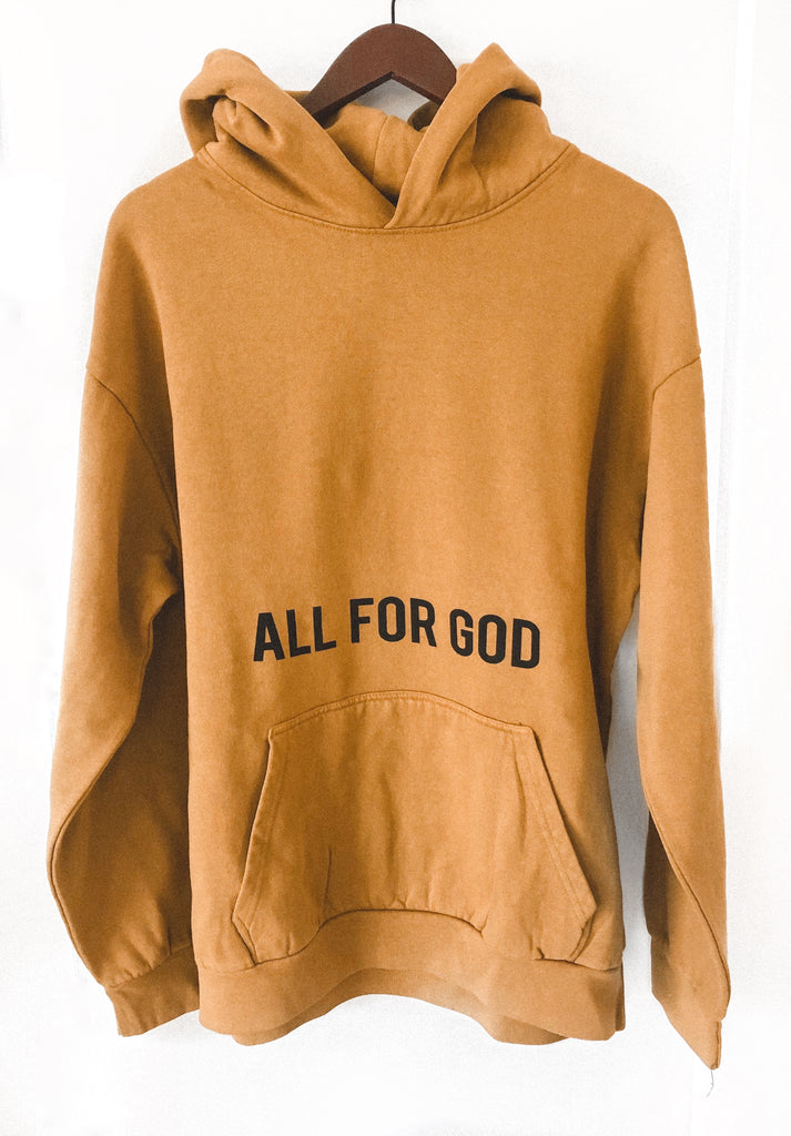 ALL FOR GOD PEANUT BUTTER URBAN HOODIE