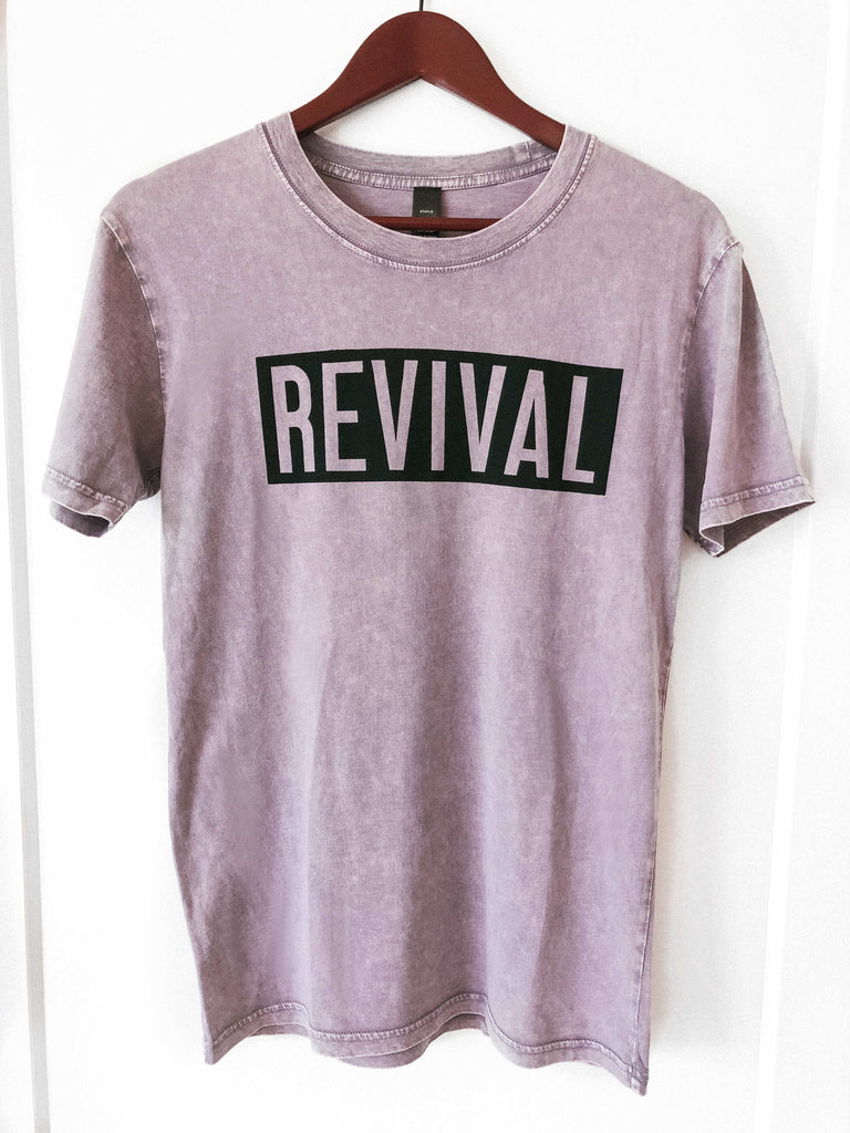 REVIVAL ORCHID MINERAL WASH SLEEVE T-SHIRT