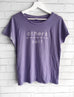 OTHERS OVER SELF LILAC DISTRESSED WOMEN'S FITTED T-SHIRT