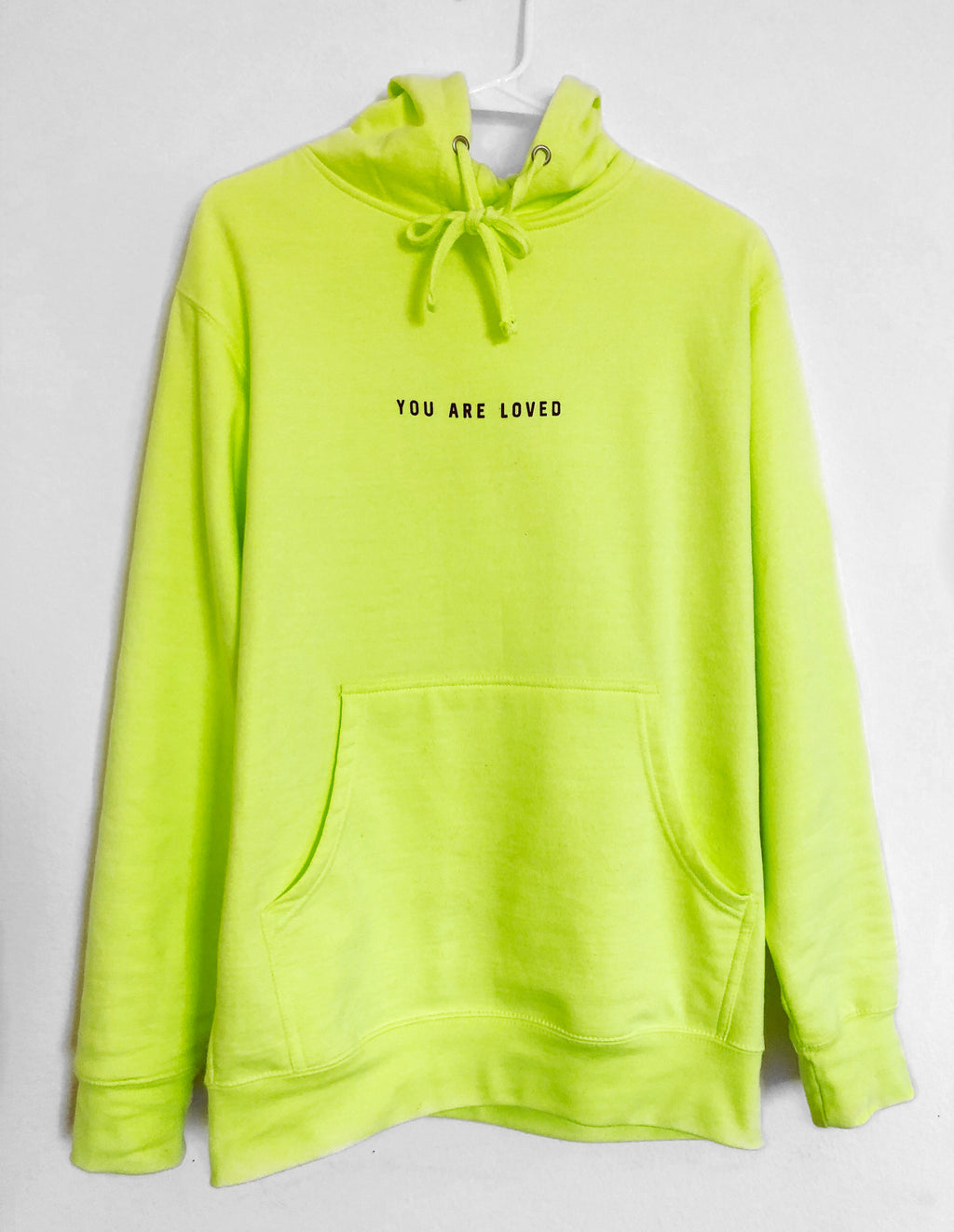 YOU ARE LOVED SAFETY YELLOW HOODIE