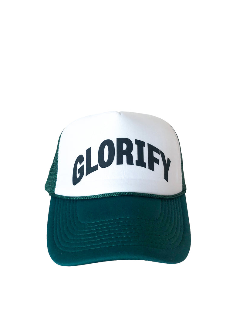 GLORIFY DARK GREEN TRUCKER HAT