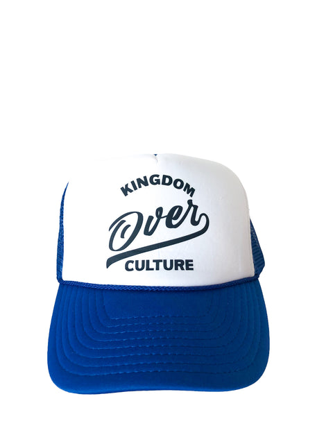 KINGDOM OVER CULTURE ROYAL BLUE TRUCKER HAT