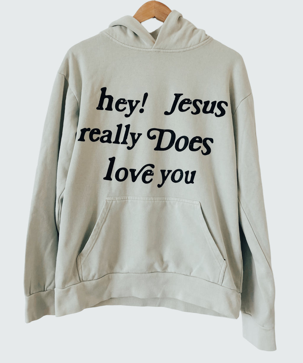 HEY! JESUS REALLY DOES LOVE YOU PISTACHIO URBAN HOODIE