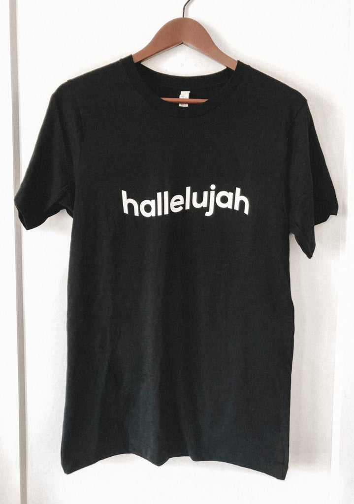 HALLELUJAH BLACK SLEEVE T-SHIRT